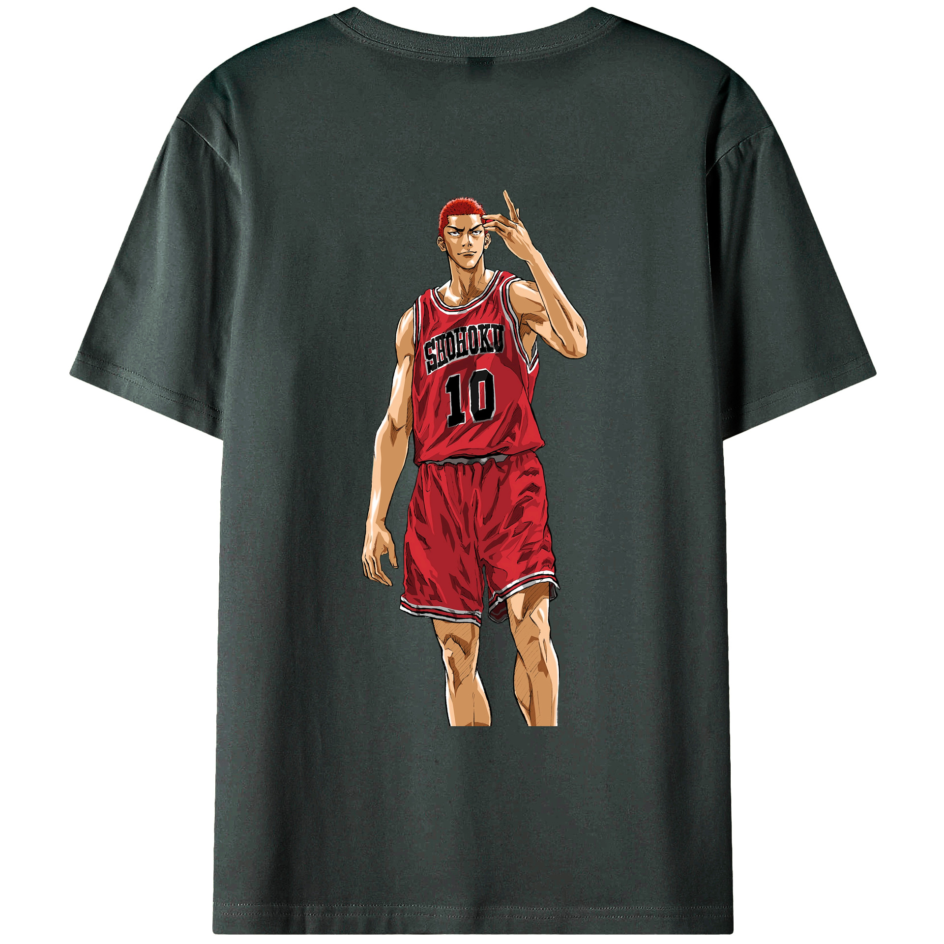 （画像用） SLAM DUNK／スラムダンク 綿100％ メンズ半袖Tシャツ（バックプリント） 通気性